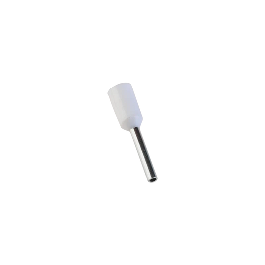 Sachet de 100 pièces Embouts de câblage pour fil souple section 0,5mm² - Blanc - Collerette isolante -