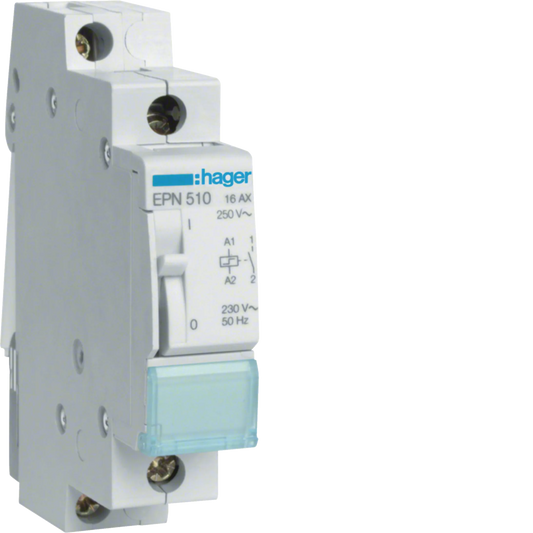 TELERUPTEUR 1F 230V 16A 1 MODULE  ( EPN510 ) . HAGER
