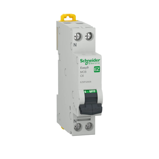 DISJONCTEUR S/R PH + N - 6A . EASY9 4500A [ EZ9P32606 ] . SCHNEIDER