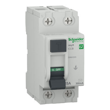 INTERRUPTEUR DIFFERNTIEL (RCCB), Easy9, 2P, 25 A, type CA, 300 mA. SCHNEIDER