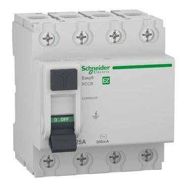 INTERRUPTEUR DIFFERNTIEL (RCCB), Easy9, 4P, 25 A, type CA, 300 mA SCHNEIDER