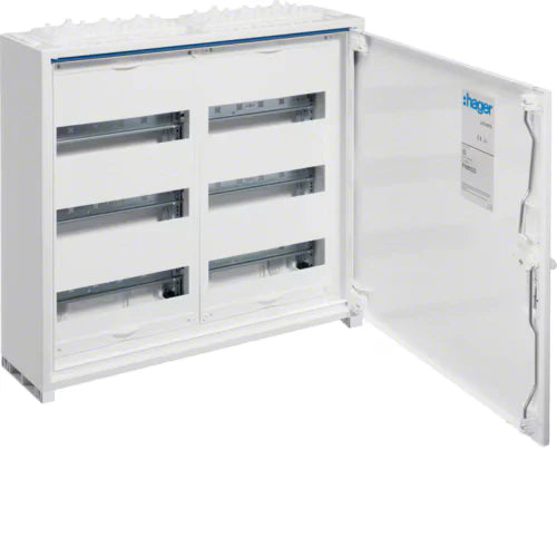COFFRET SEMI-ENC, classe II, IP44, 72M porte pleine FWB32S , 500x550x161mm . HAGER