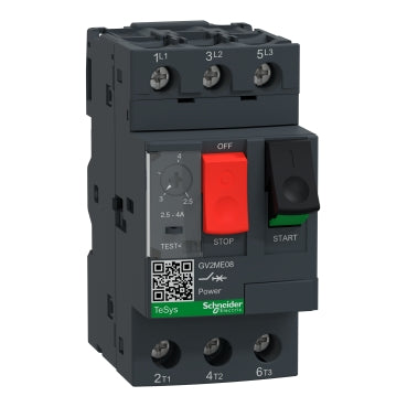DISJONCTEUR MOTEUR CALIBRE 2,5-4A - 3P 3d - DECLENCHEUR MAGNETOTHERMIQUE . SCHNEIDER