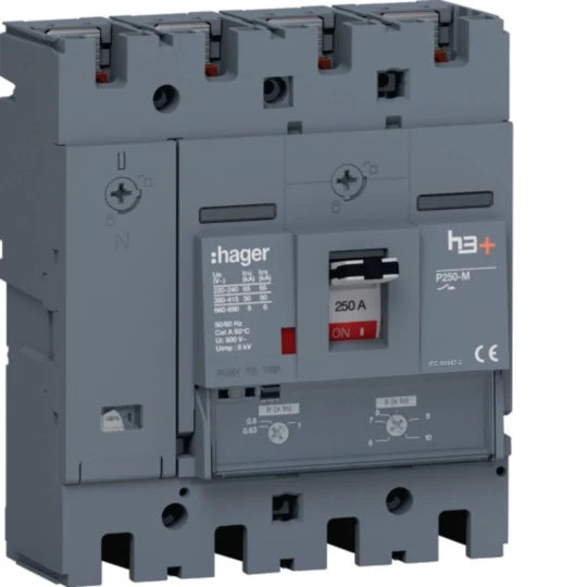 DISJONCTEUR COMPACT 4 * 250A 50KA [ HMT251DR ] . HAGER