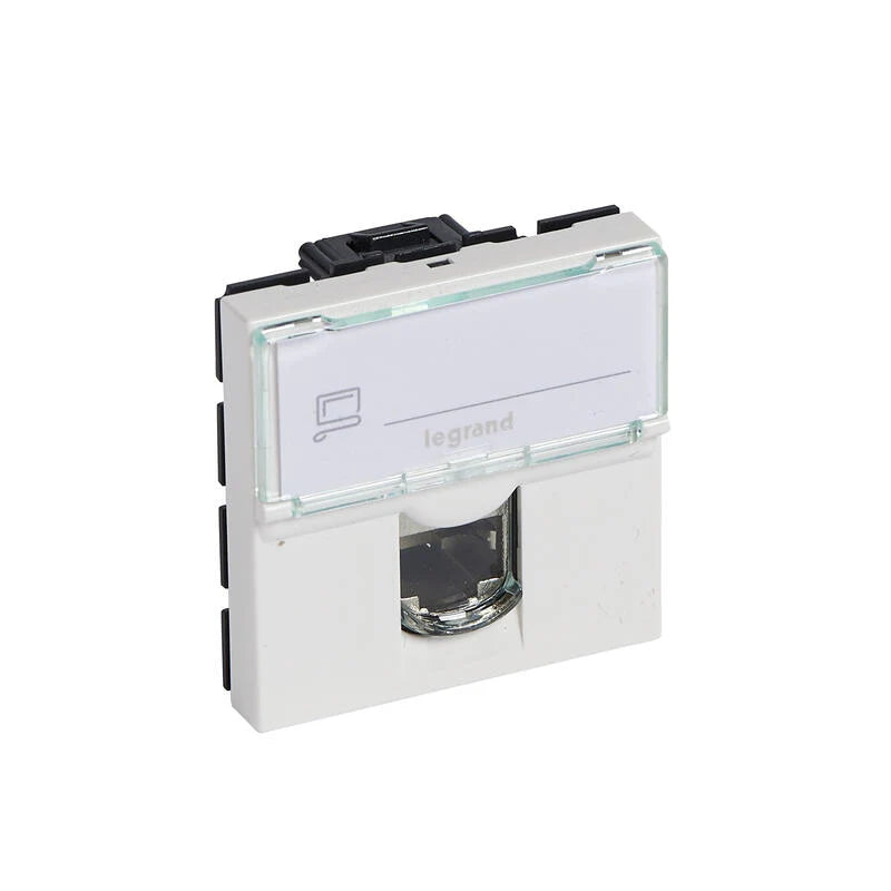 Prise RJ45 catégorie6 UTP Mosaic 2 modules [ 76564 ] - blanc . LEGRAND