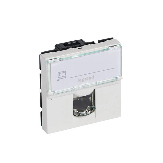 Prise RJ45 catégorie6 UTP Mosaic 2 modules [ 76564 ] - blanc . LEGRAND