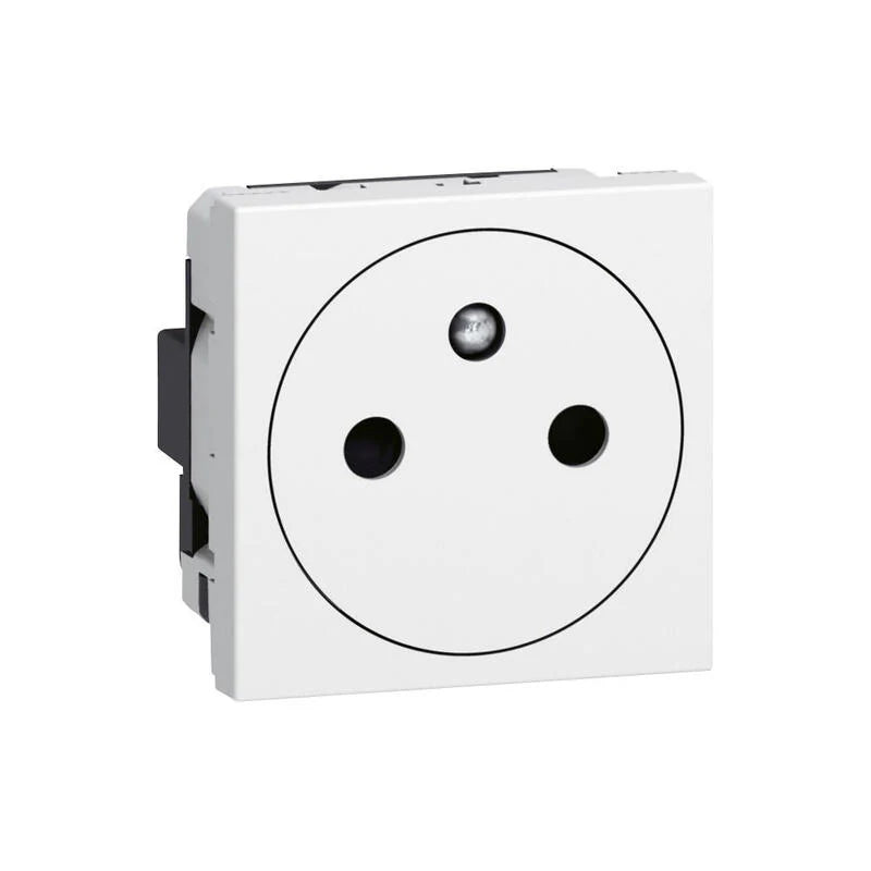 Prise de courant 2P+T Surface Mosaic 2 modules [ 77111L ] - blanc . LEGRAND