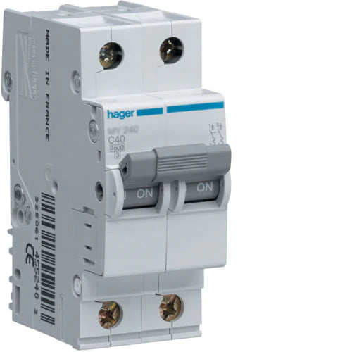 DISJONCTEUR S/R 2POLE 3KA 25A. HAGER