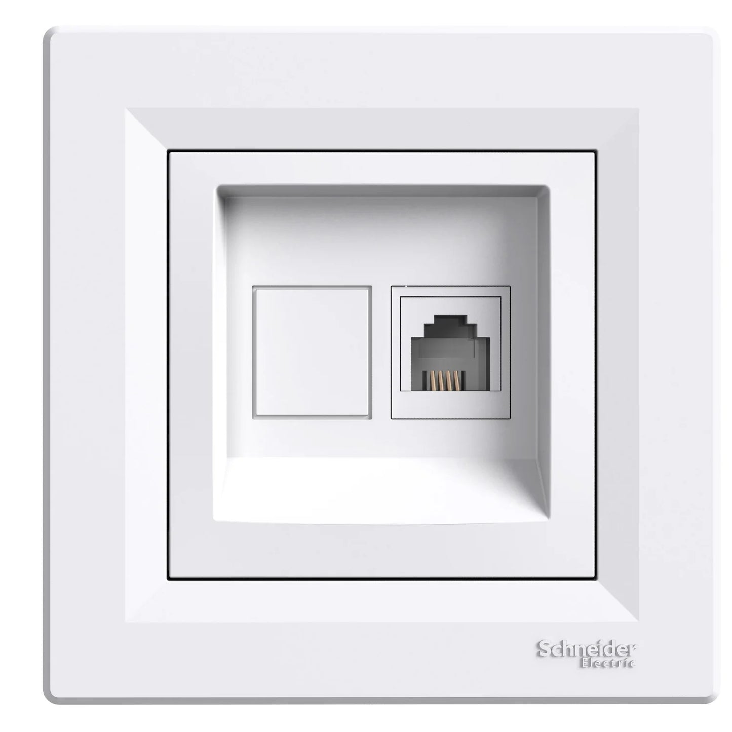 PRISE RJ11 ASFORA BLANC . SCHNEIDER