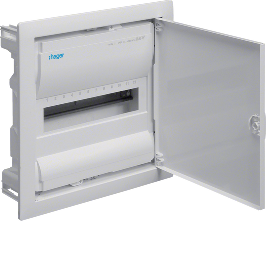 COFFRET ENCASTRE 12 MODULE PORTE OPAQUE. HAGER