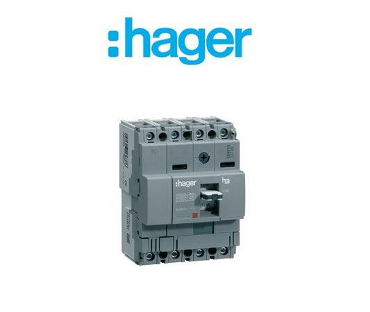 DISJONCTEUR COMPACT X160 4P 18kA 25A HDA026Z. HAGER