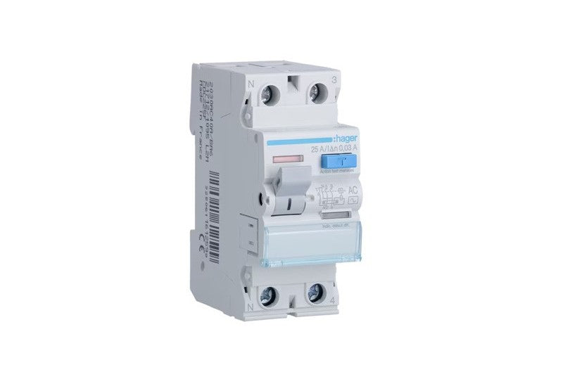 INTERRUPTEUR DIFFERNTIEL 2 POLES 25A 30mA CDC225F . HAGER