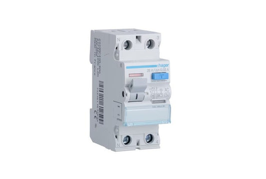 INTERRUPTEUR DIFFERNTIEL 2 POLES 25A 30mA CDC225F . HAGER